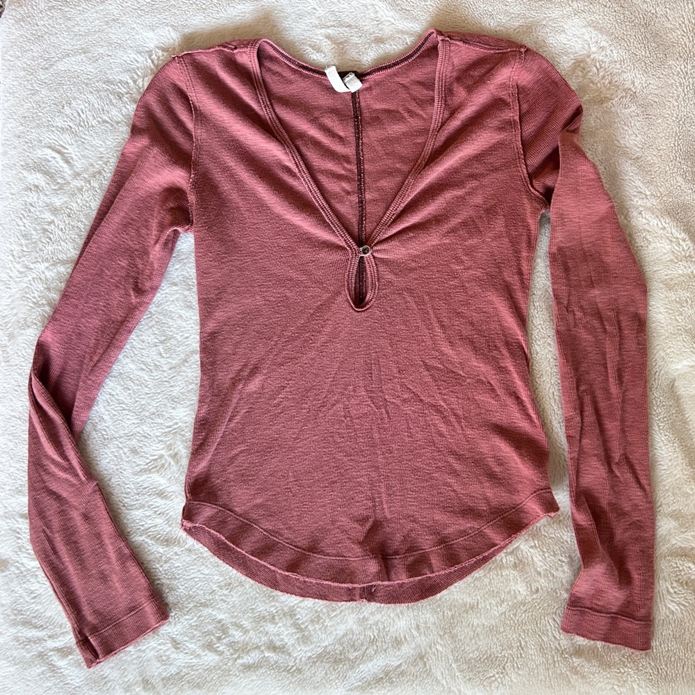 Deep Salmon Free People Top